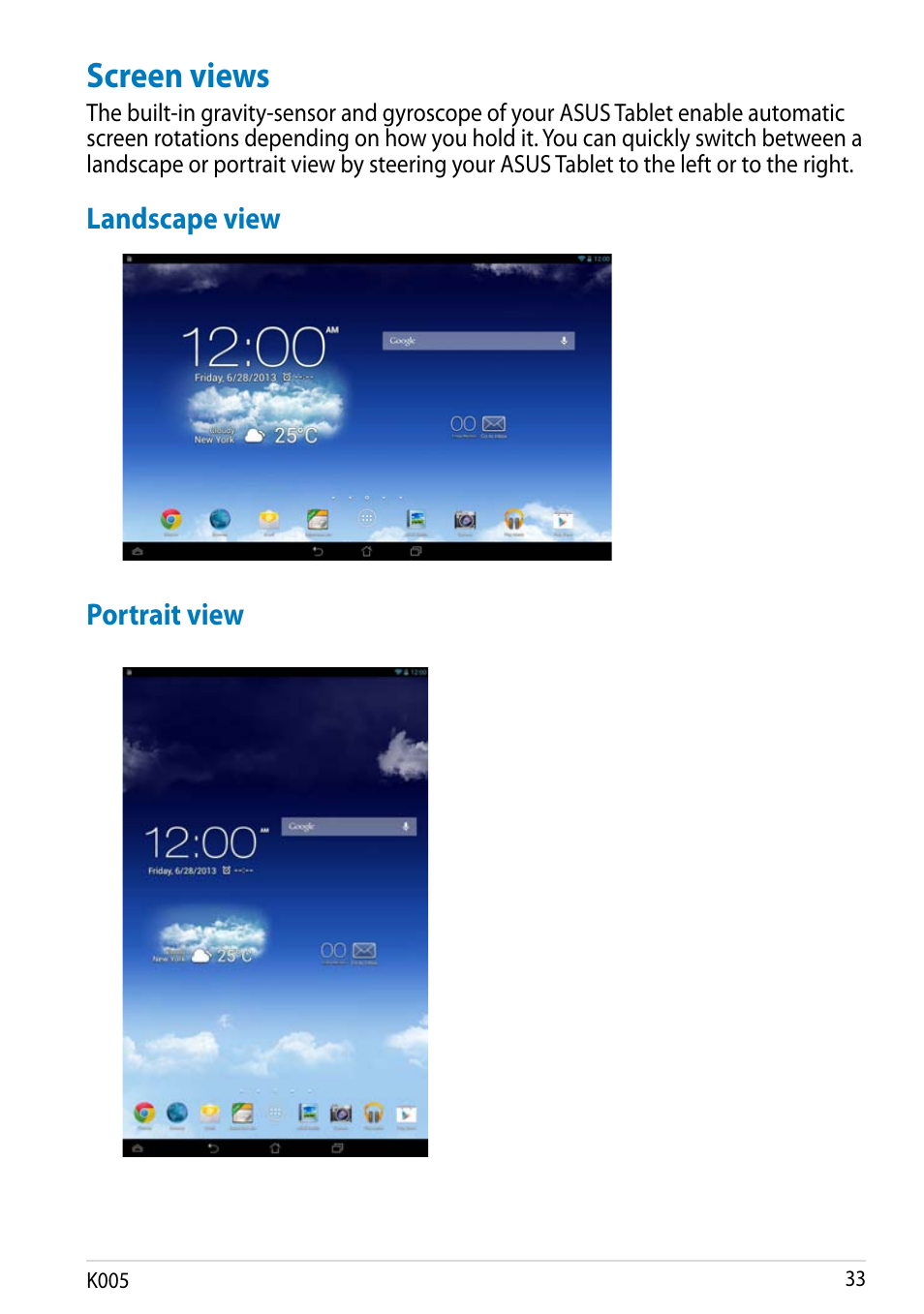 Screen views | Asus MeMO Pad FHD 10 LTE User Manual | Page 33 / 98