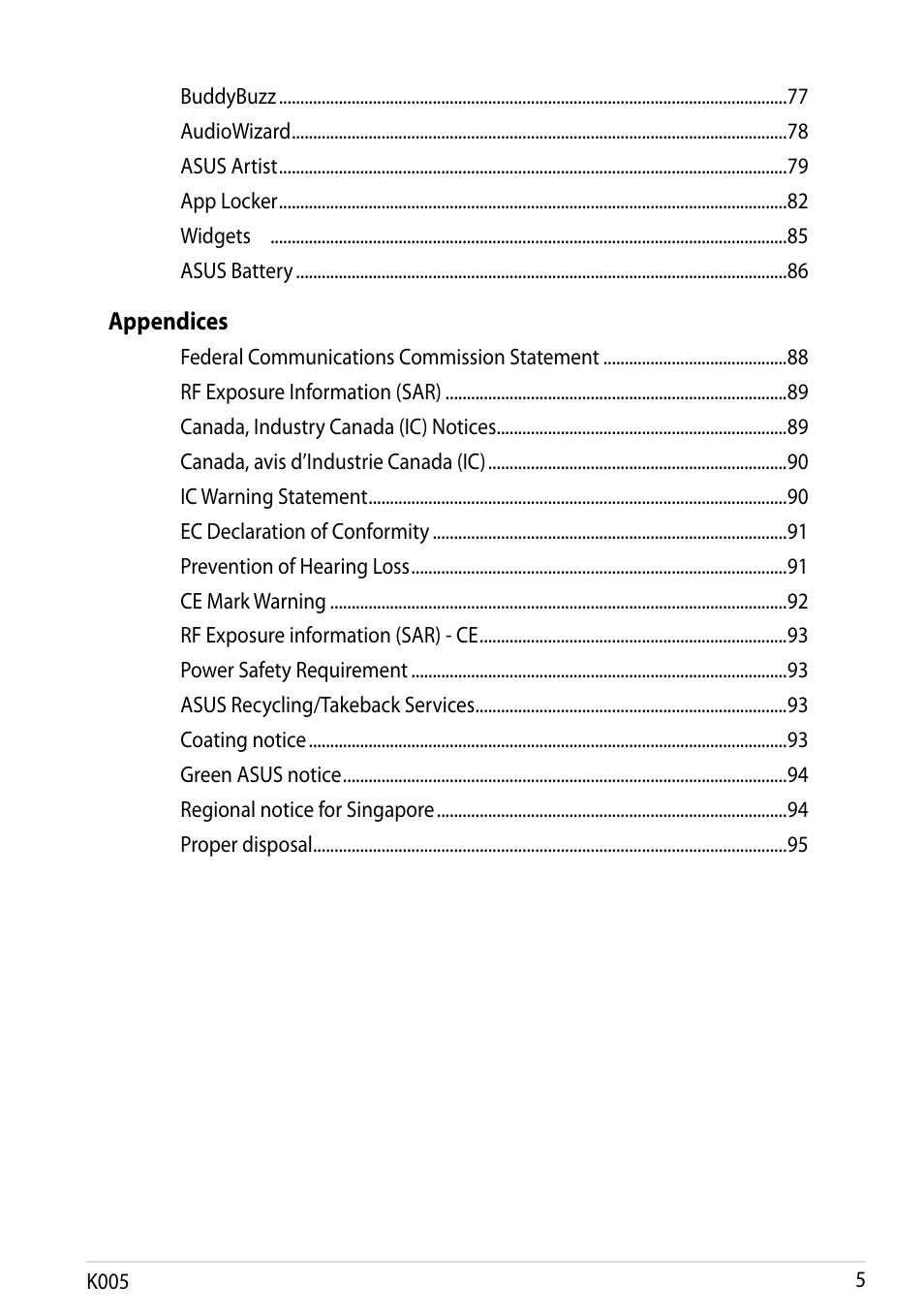 Asus MeMO Pad FHD 10 LTE User Manual | Page 5 / 98