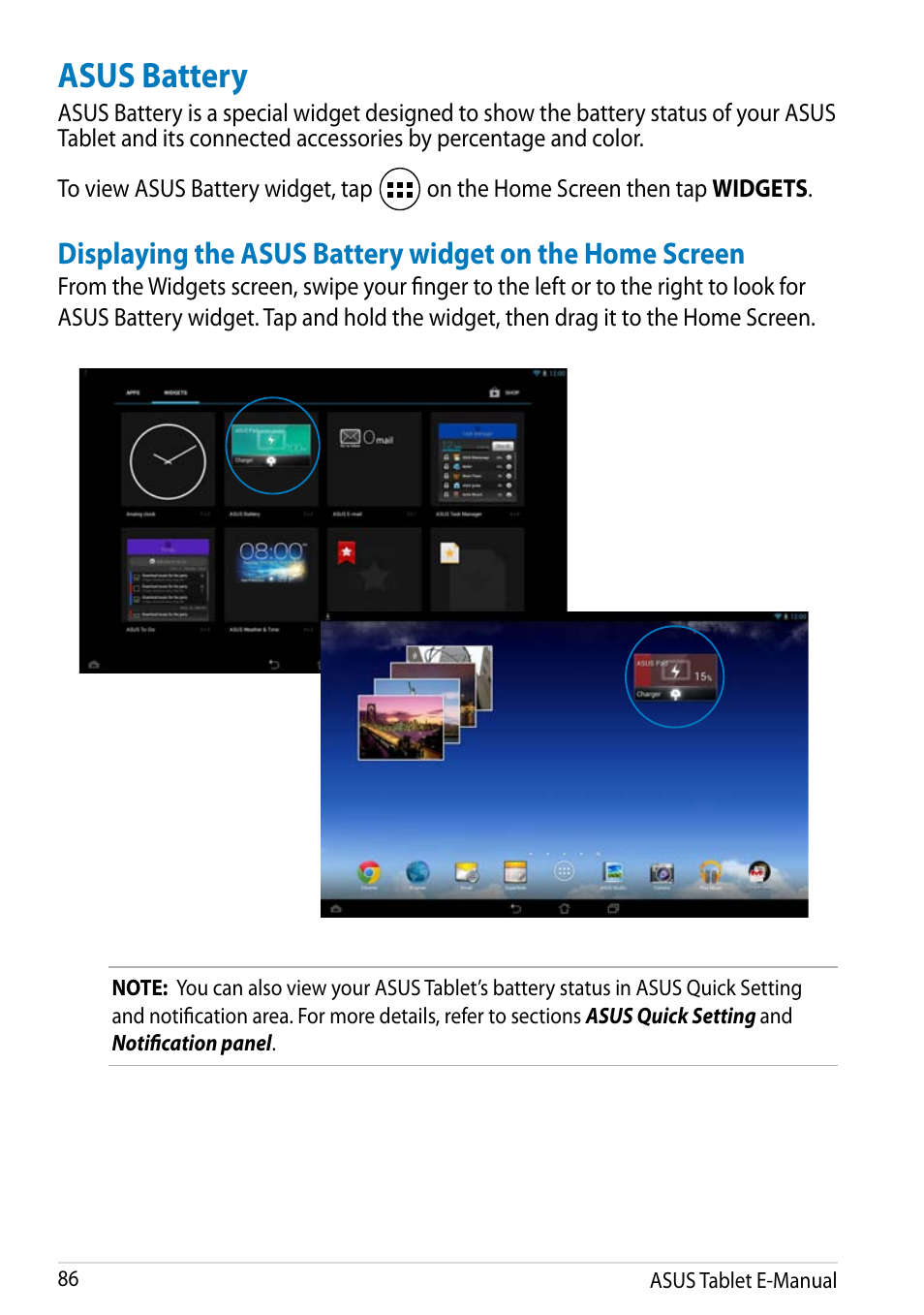 Asus battery | Asus MeMO Pad FHD 10 LTE User Manual | Page 86 / 98
