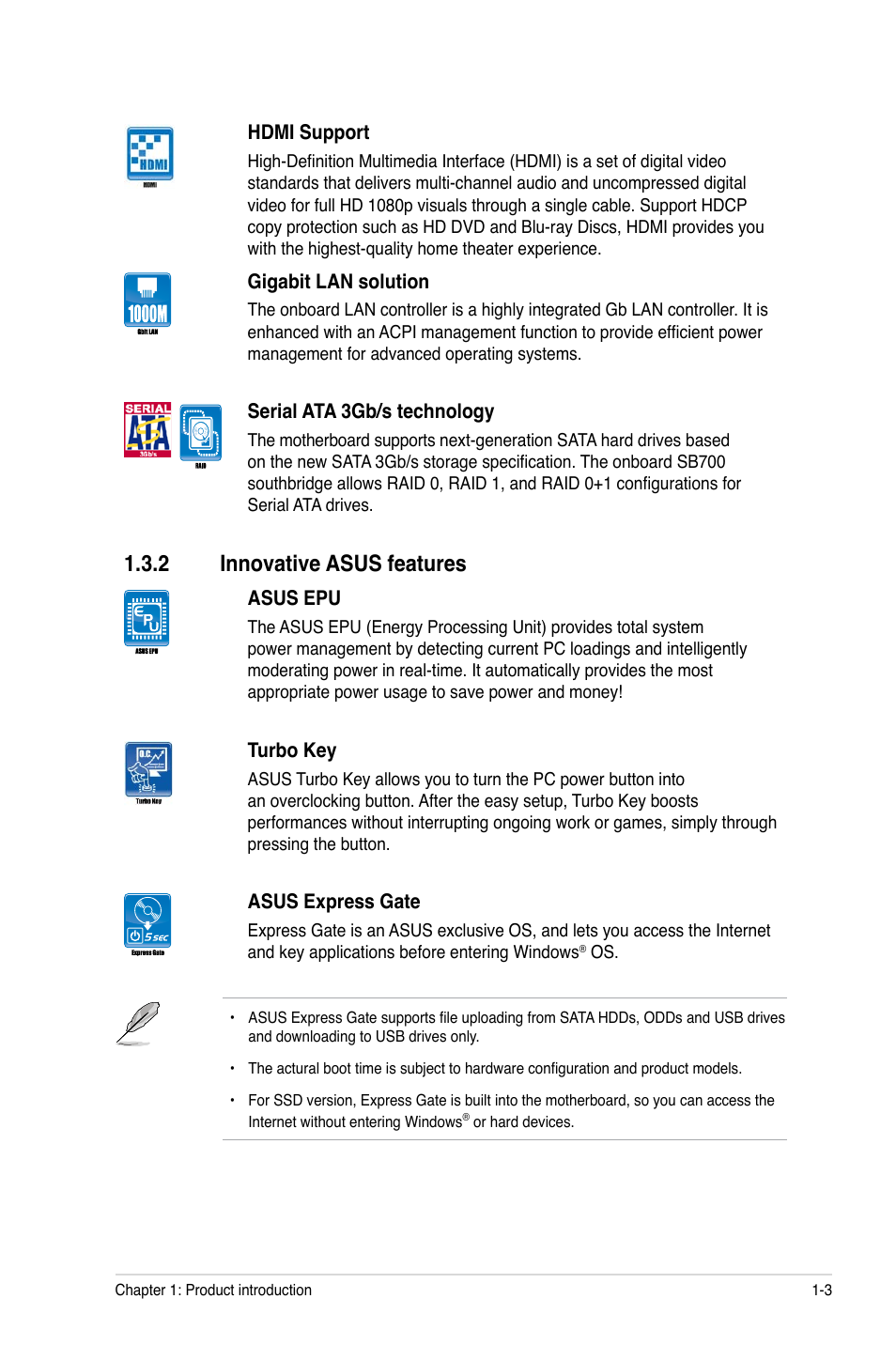 2 innovative asus features, Innovative asus features -3 | Asus M4A78-VM User Manual | Page 13 / 64