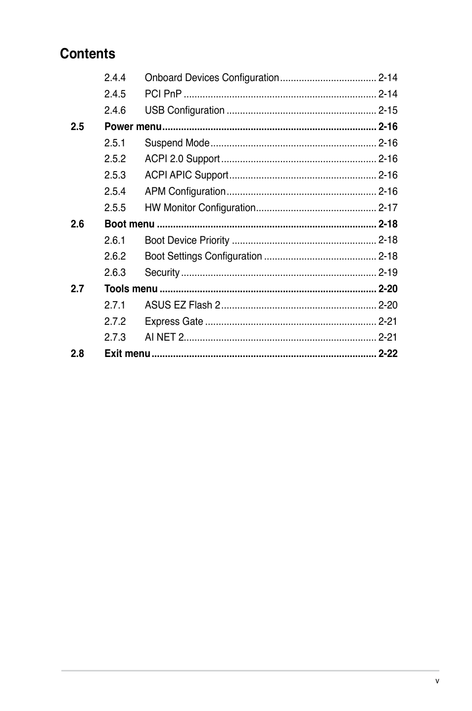 Asus M4A78-VM User Manual | Page 5 / 64