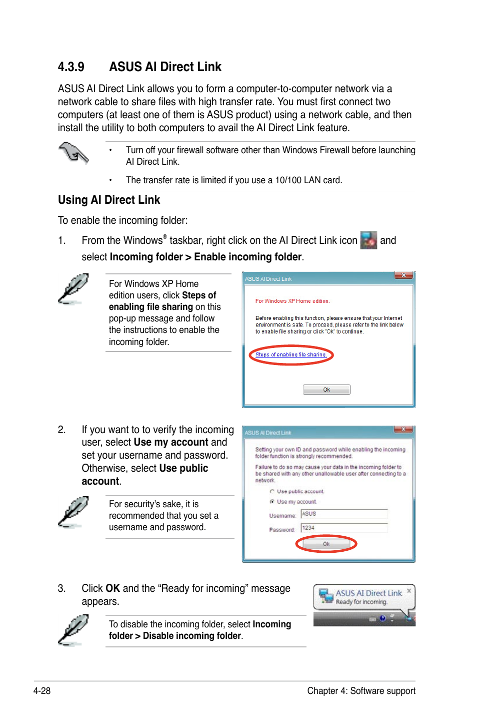 9 asus ai direct link, Using ai direct link | Asus P5Q PRO User Manual | Page 140 / 180