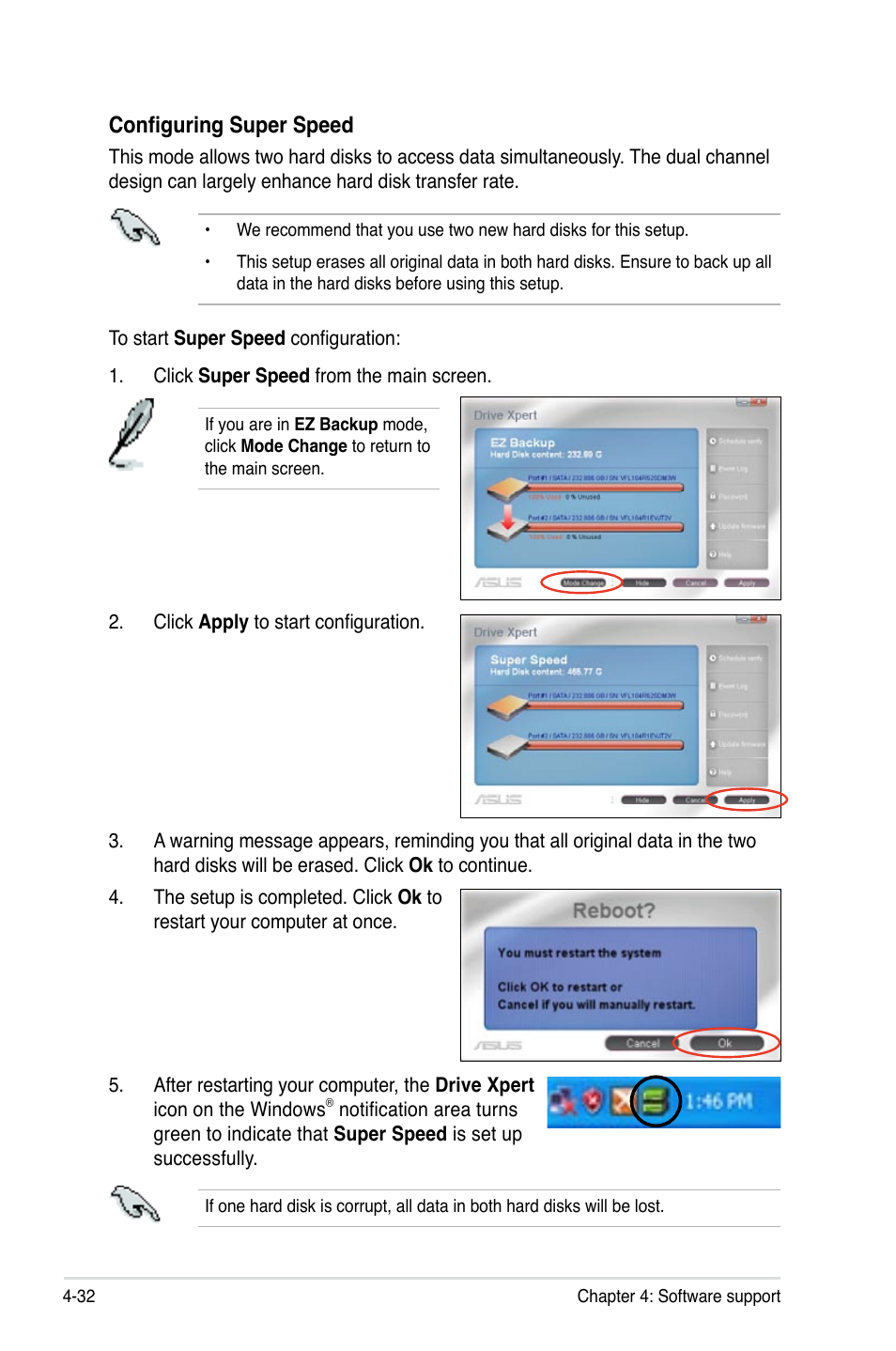 Configuring super speed | Asus P5Q PRO User Manual | Page 144 / 180