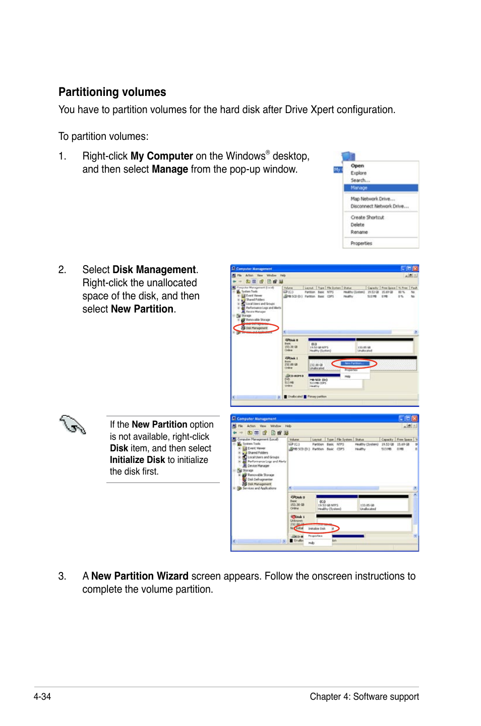 Partitioning volumes | Asus P5Q PRO User Manual | Page 146 / 180