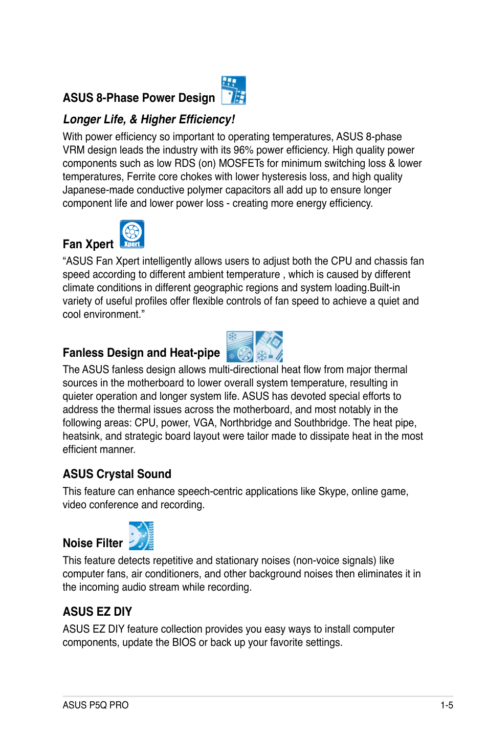 Asus P5Q PRO User Manual | Page 21 / 180