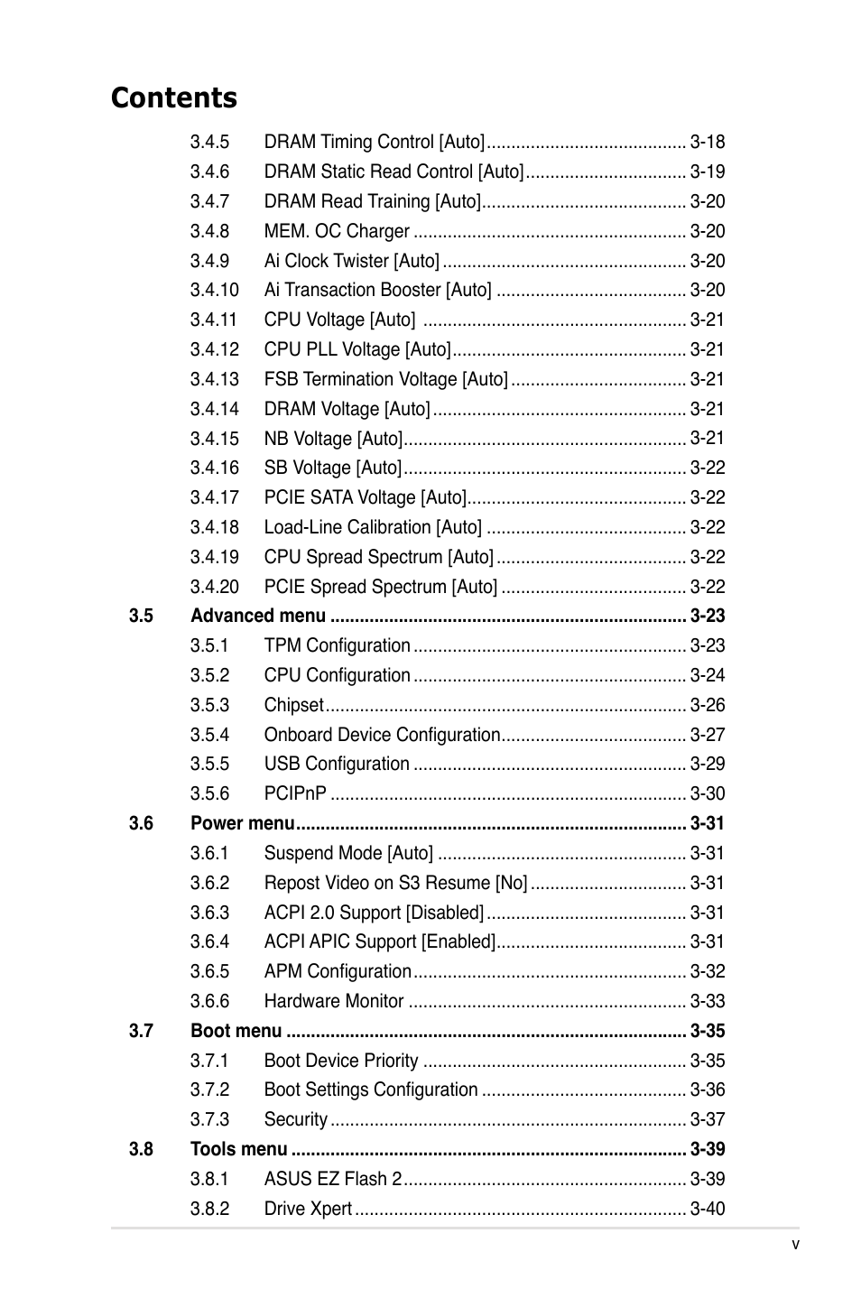 Asus P5Q PRO User Manual | Page 5 / 180