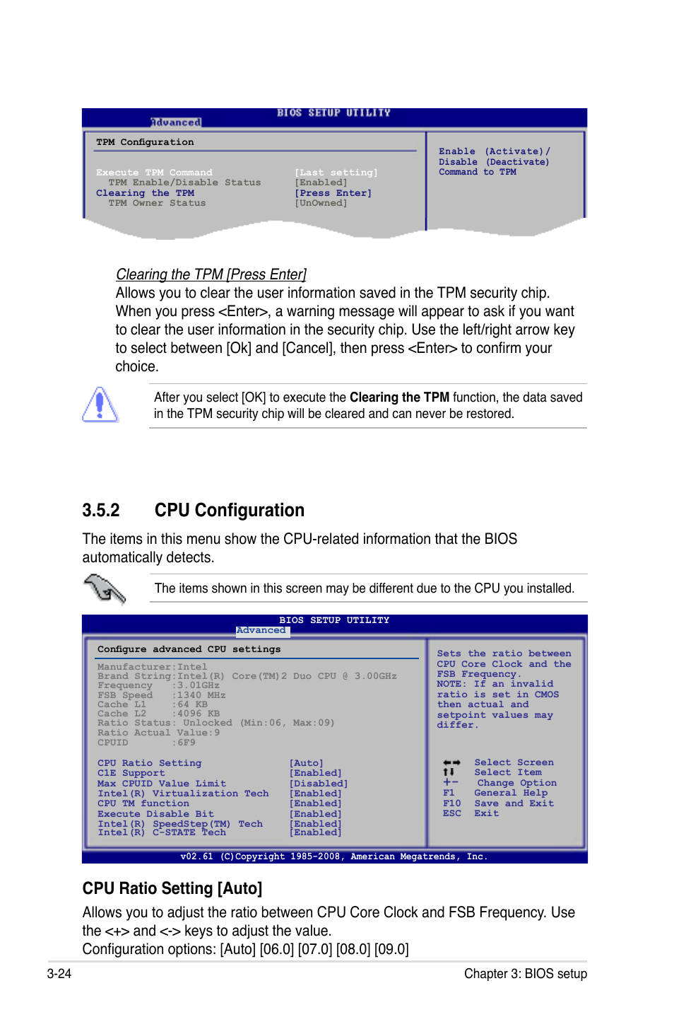 2 cpu configuration, Cpu ratio setting [auto | Asus P5Q PRO User Manual | Page 90 / 180