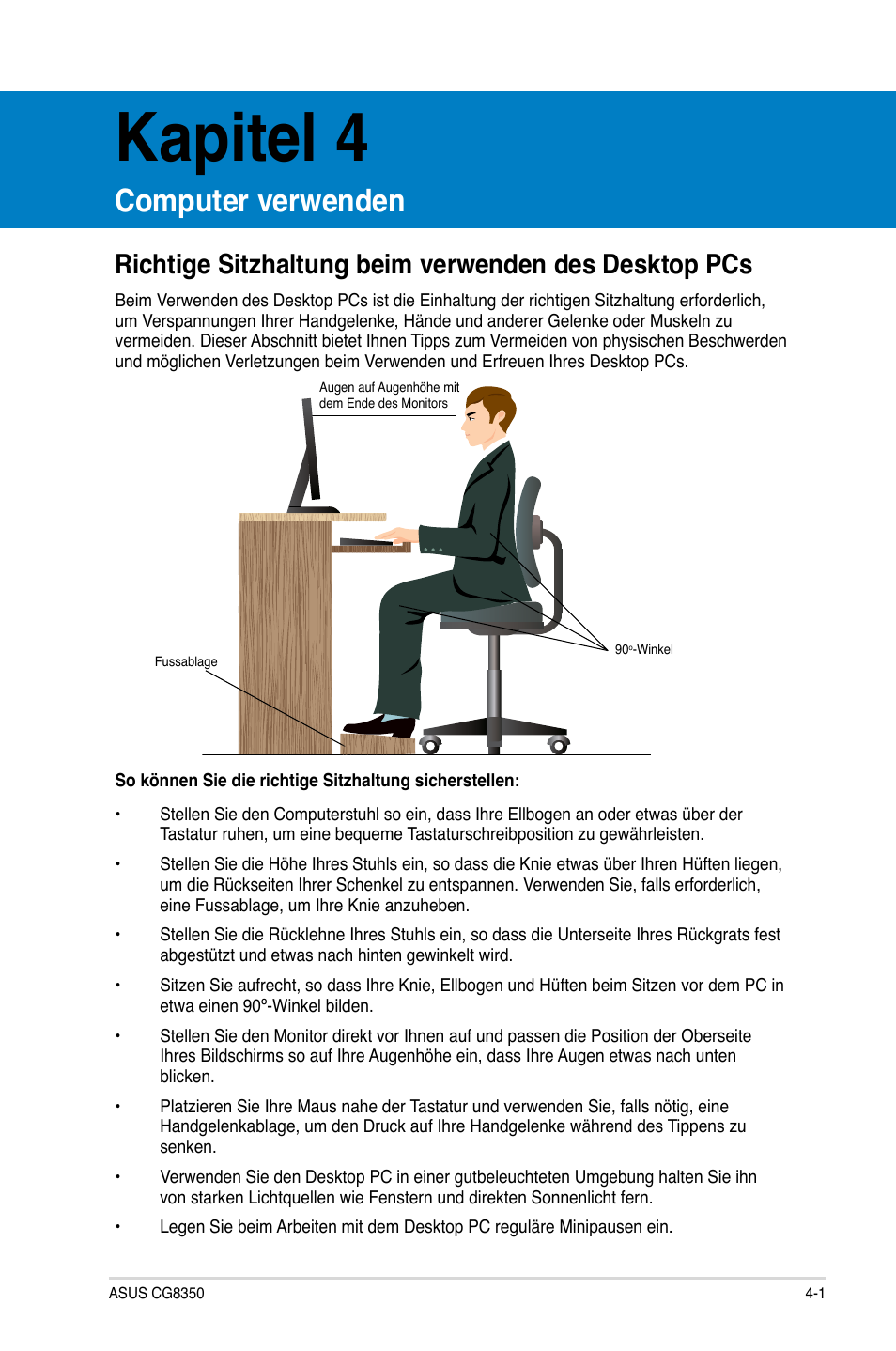 Kapitel 4, Computer verwenden | Asus CG8350 User Manual | Page 119 / 380