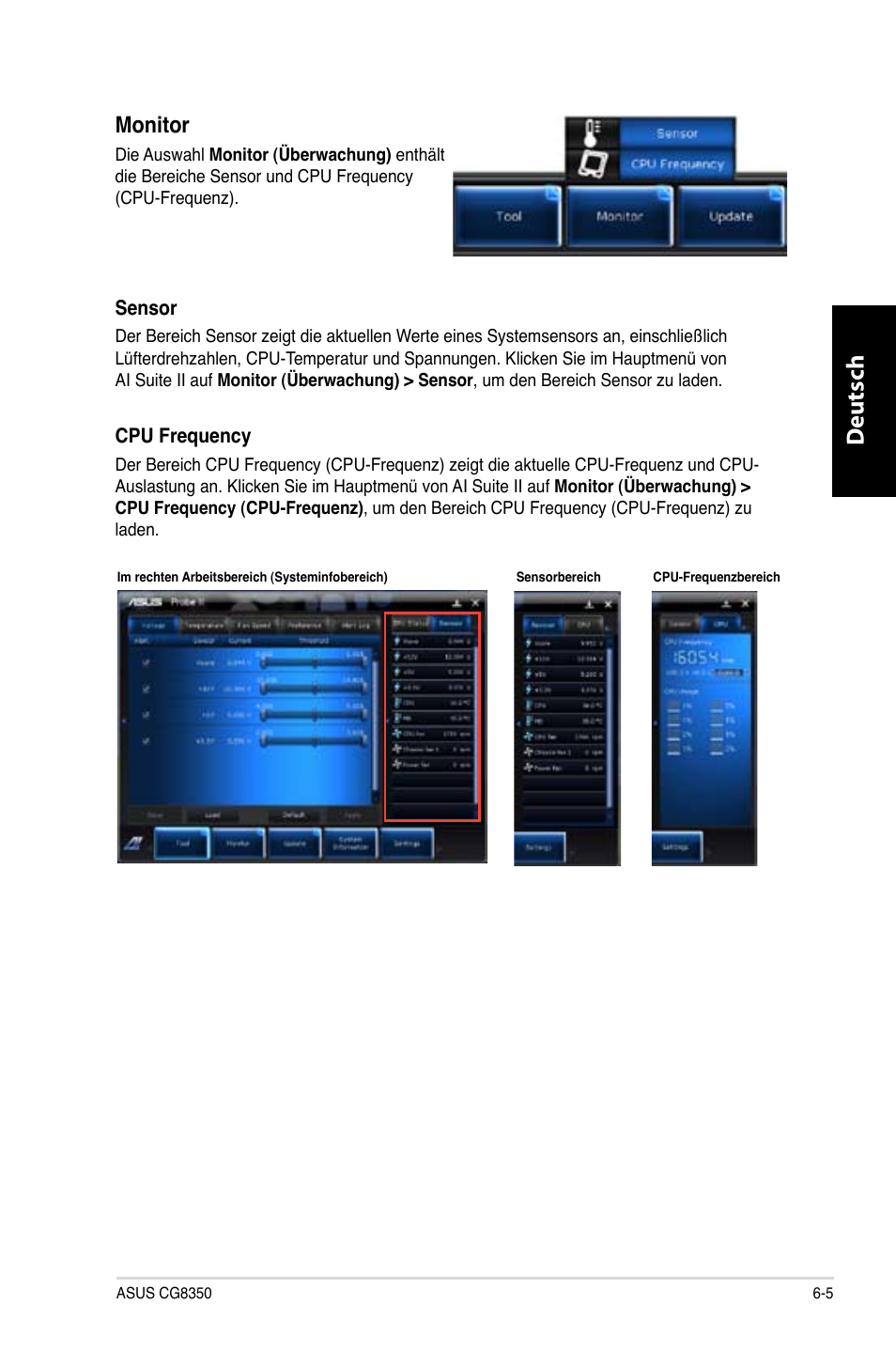 Deutsch d eutsch | Asus CG8350 User Manual | Page 129 / 380