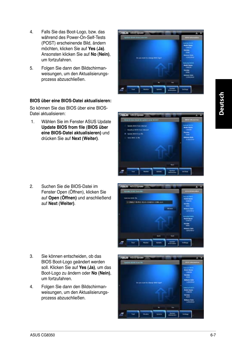 Deutsch d eutsch | Asus CG8350 User Manual | Page 131 / 380