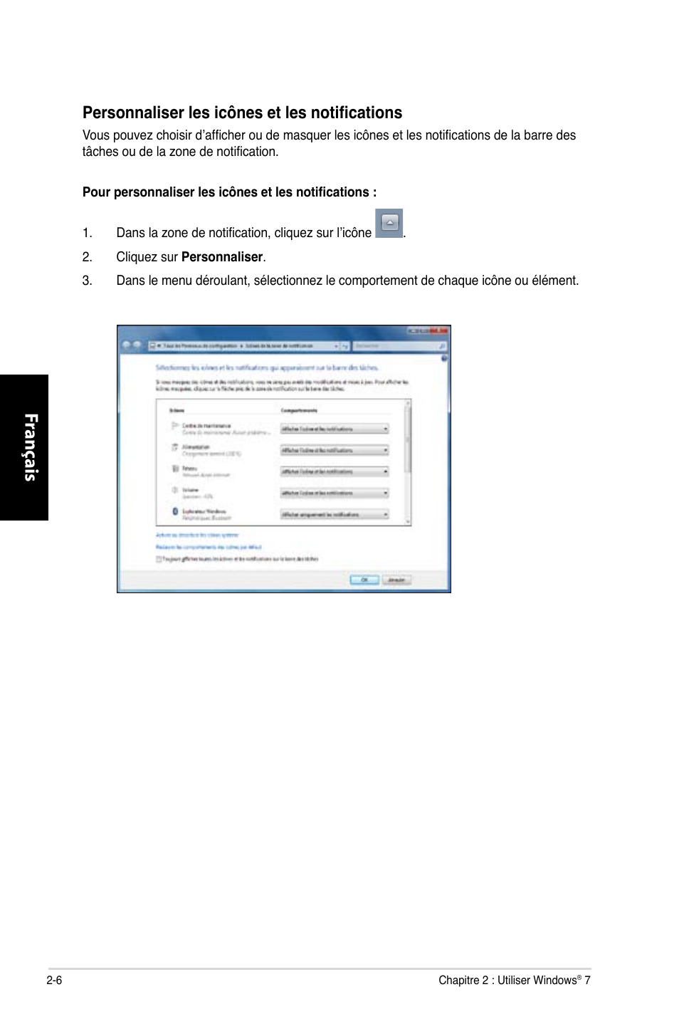 Fr ançais fr ançais fr ançais fr ançais | Asus CG8350 User Manual | Page 176 / 380