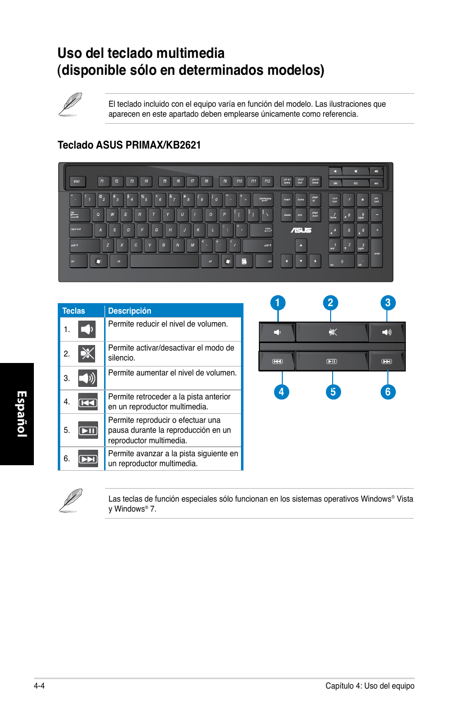 Español | Asus CG8350 User Manual | Page 274 / 380