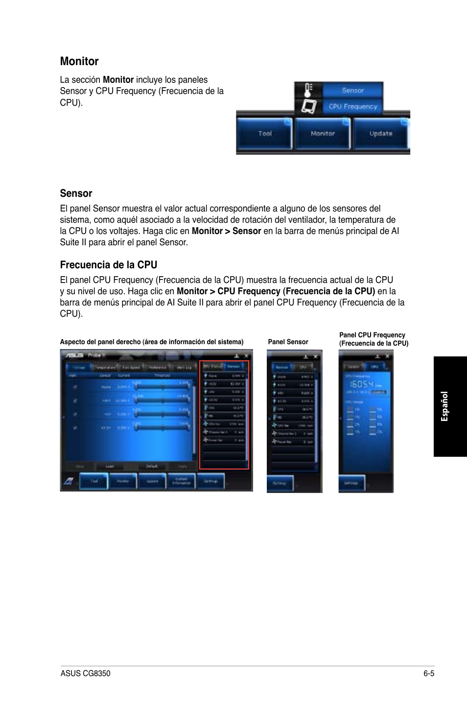 Monitor | Asus CG8350 User Manual | Page 281 / 380