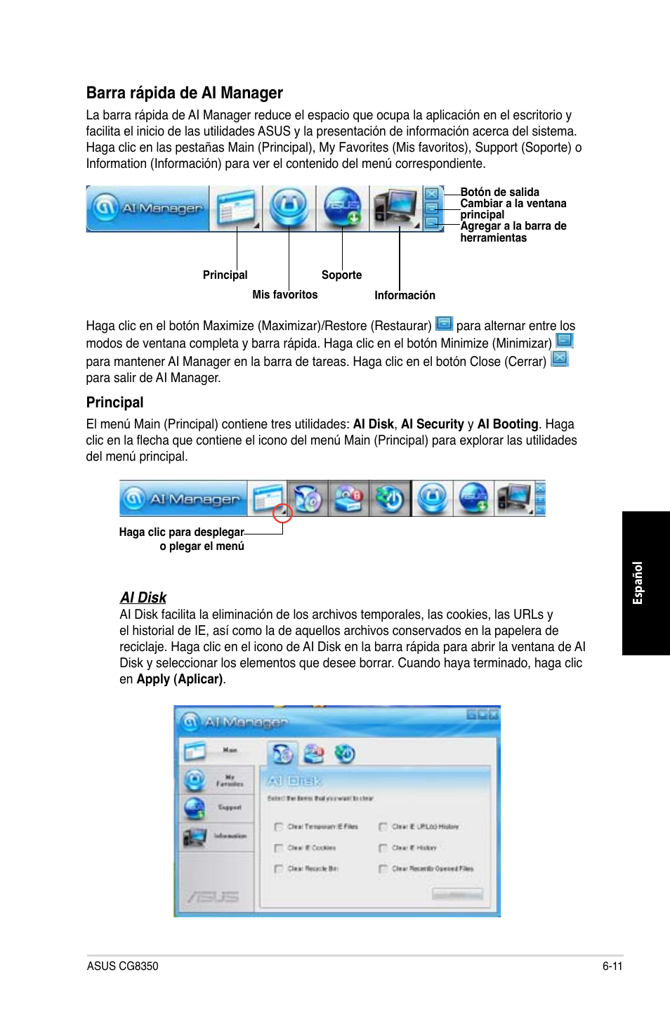 Barra rápida de ai manager | Asus CG8350 User Manual | Page 287 / 380