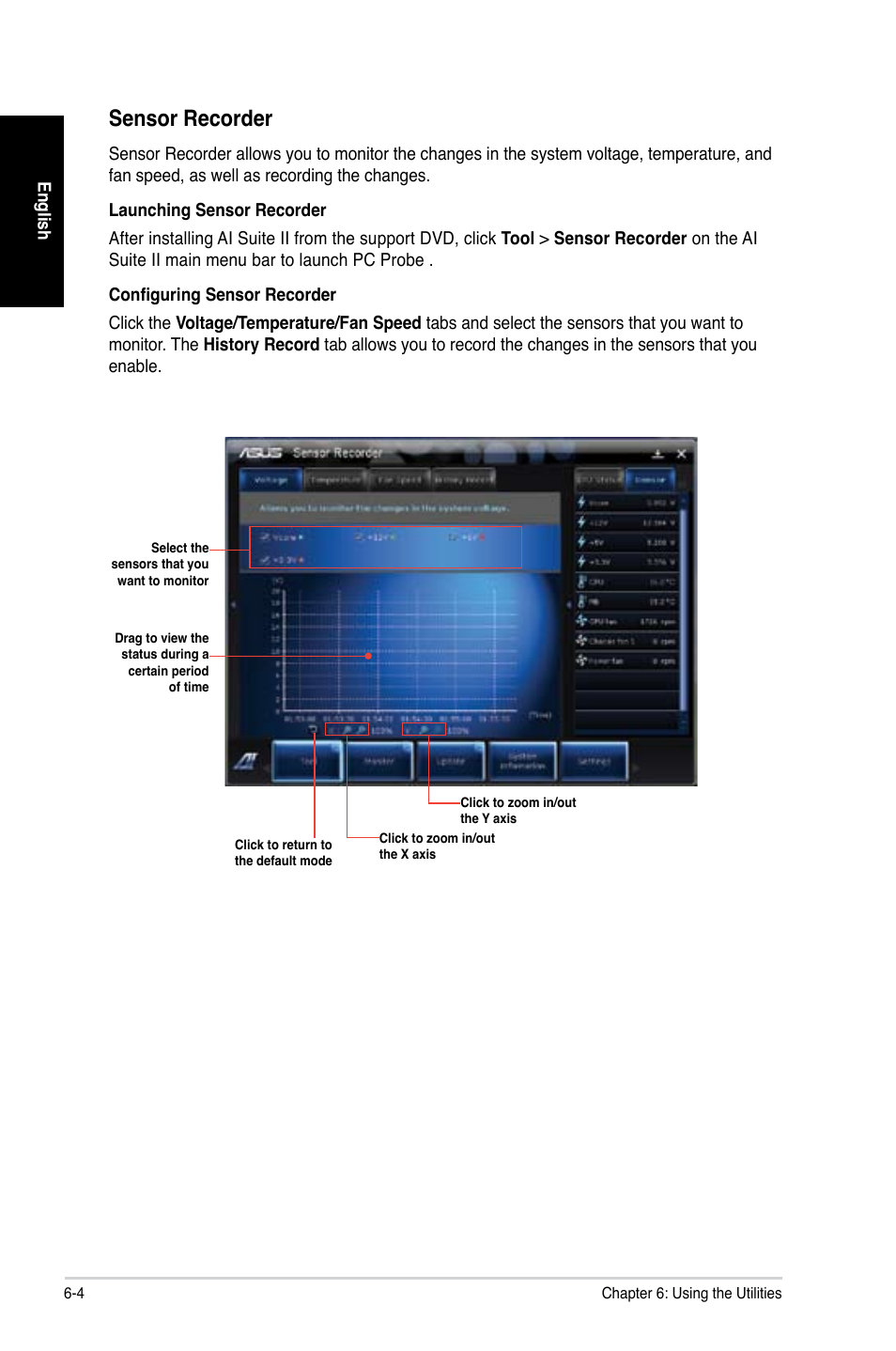 Sensor recorder | Asus CG8350 User Manual | Page 52 / 380