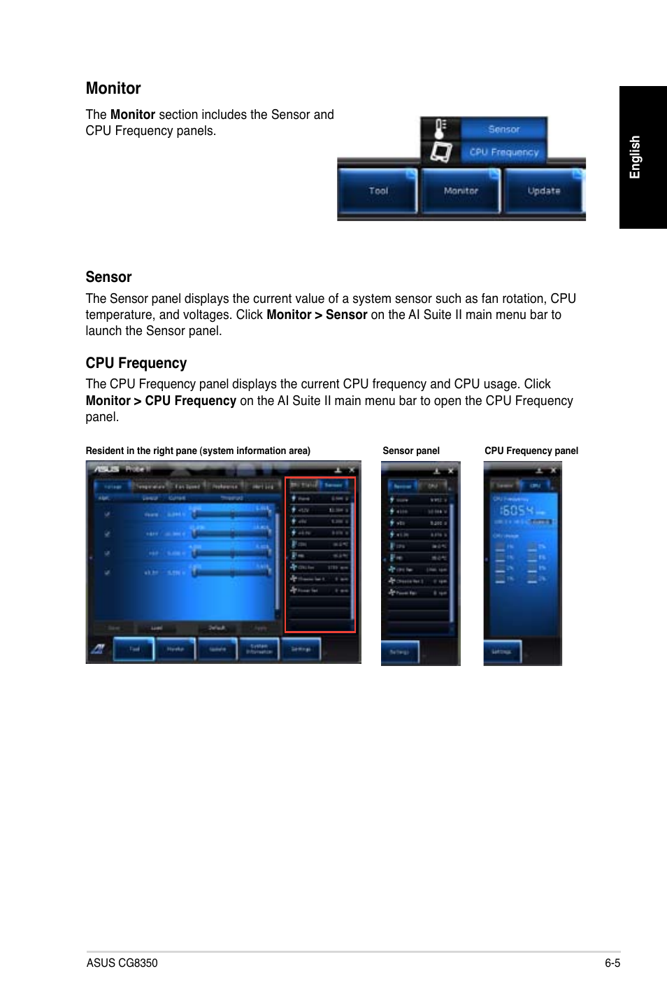 Monitor | Asus CG8350 User Manual | Page 53 / 380