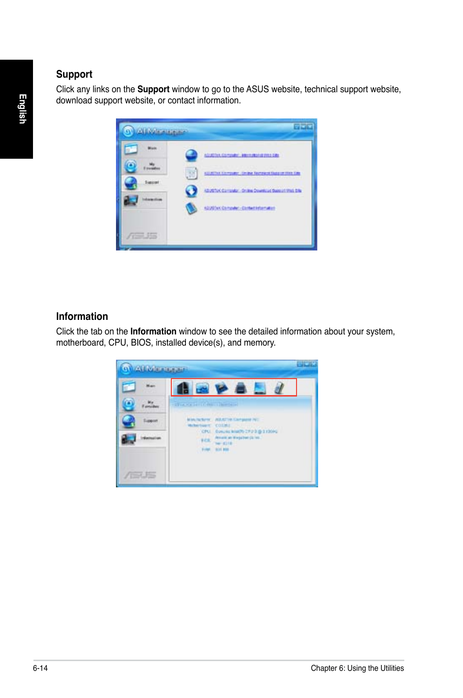 Asus CG8350 User Manual | Page 62 / 380