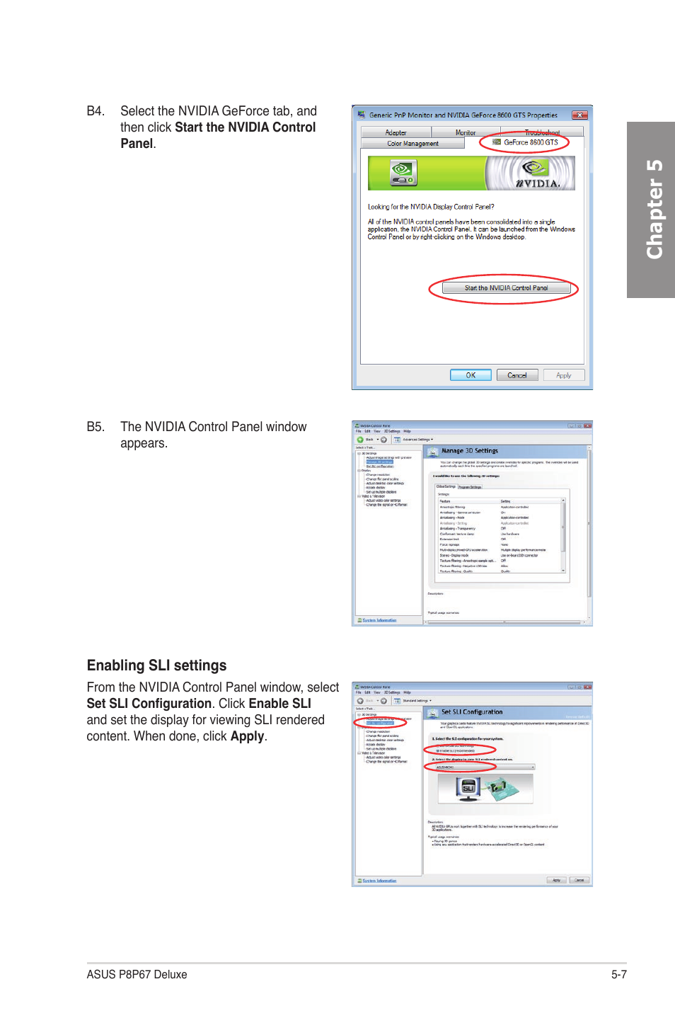 Chapter 5 | Asus P8P67 DELUXE User Manual | Page 139 / 142