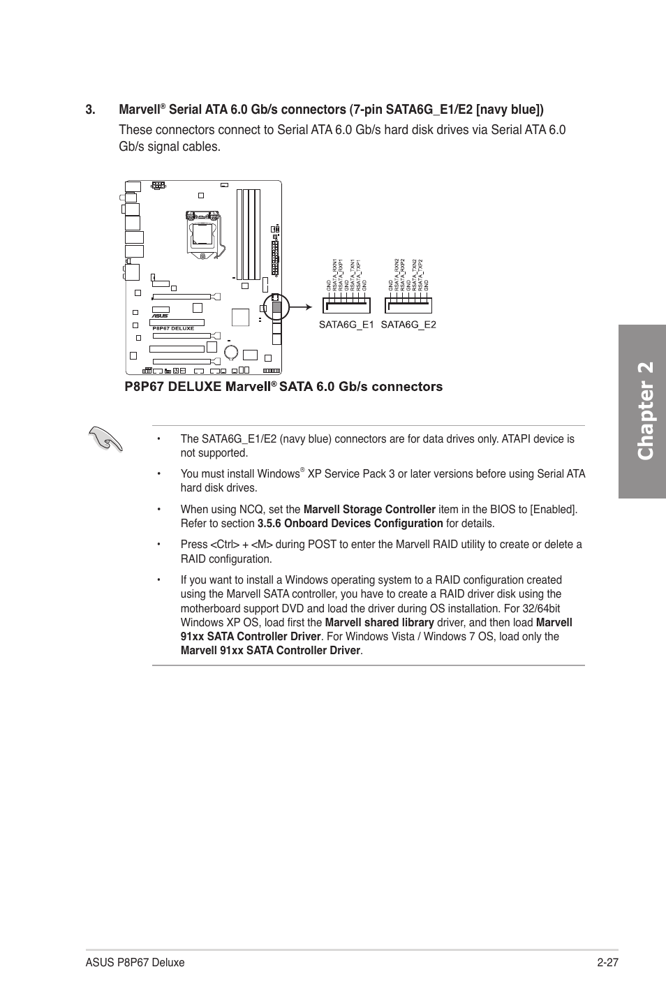 Chapter 2 | Asus P8P67 DELUXE User Manual | Page 45 / 142