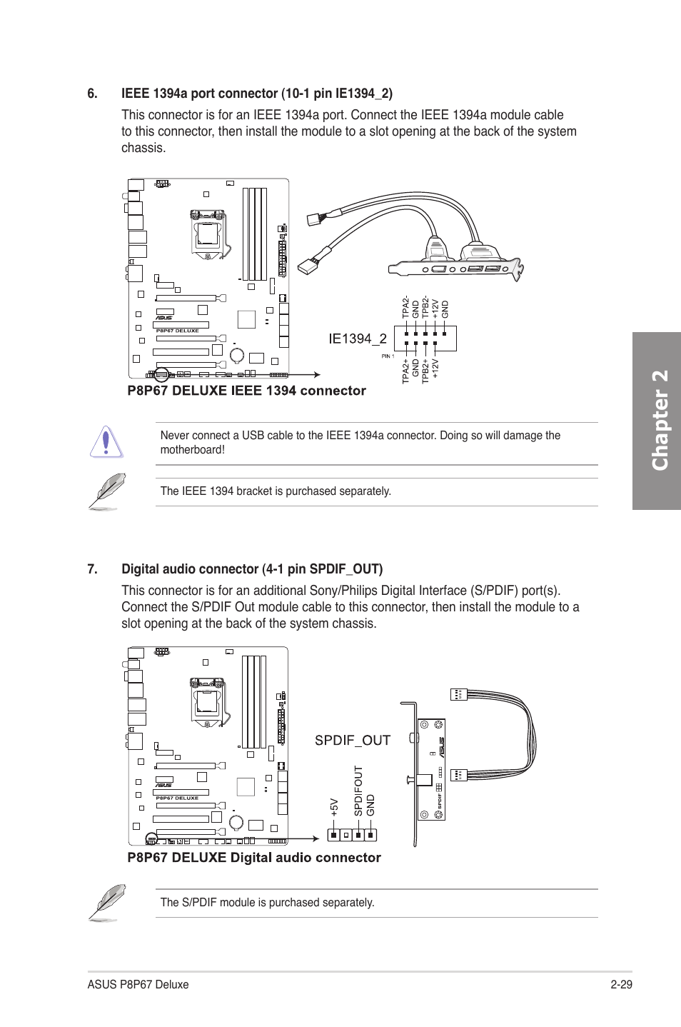 Chapter 2 | Asus P8P67 DELUXE User Manual | Page 47 / 142