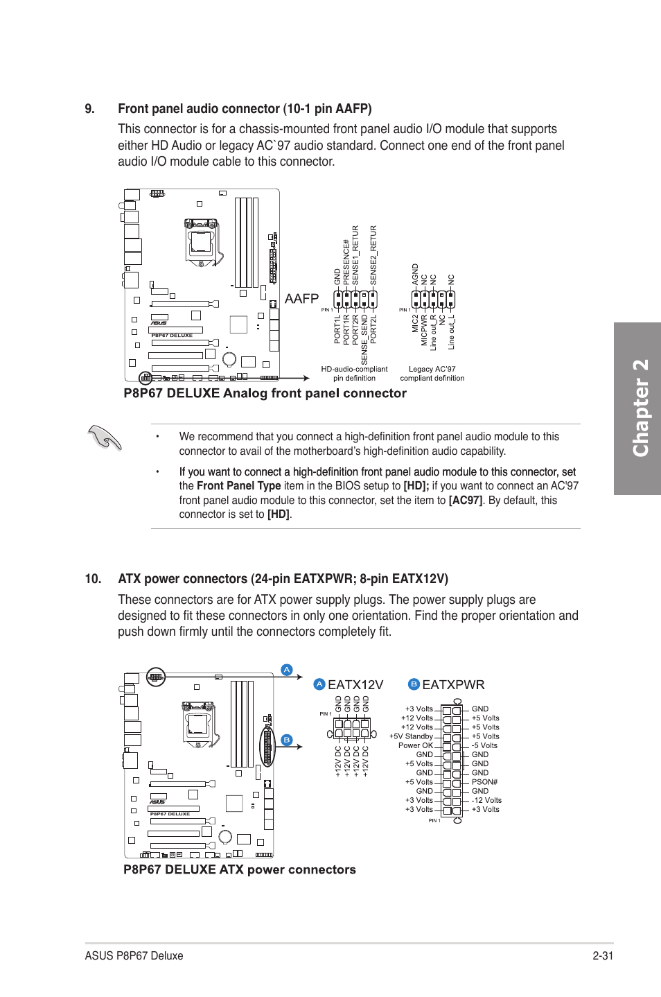 Chapter 2 | Asus P8P67 DELUXE User Manual | Page 49 / 142