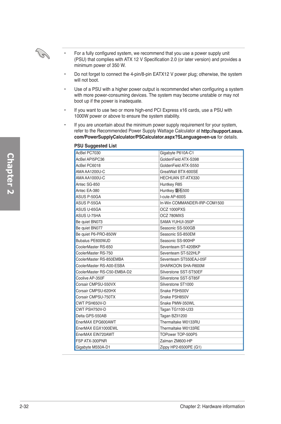 Chapter 2 | Asus P8P67 DELUXE User Manual | Page 50 / 142