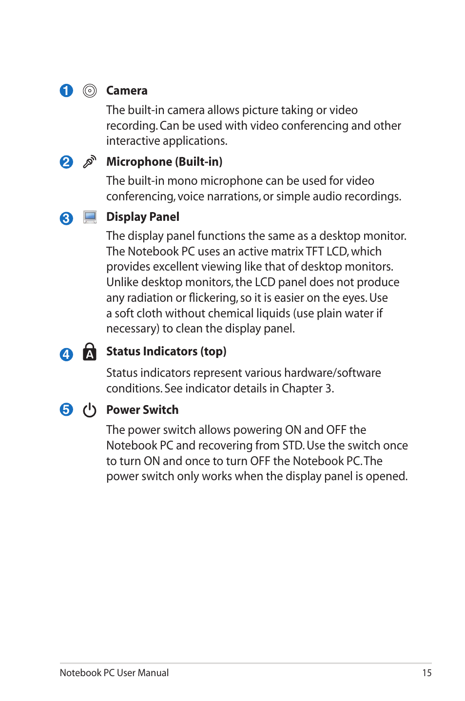 Asus X40U User Manual | Page 15 / 102