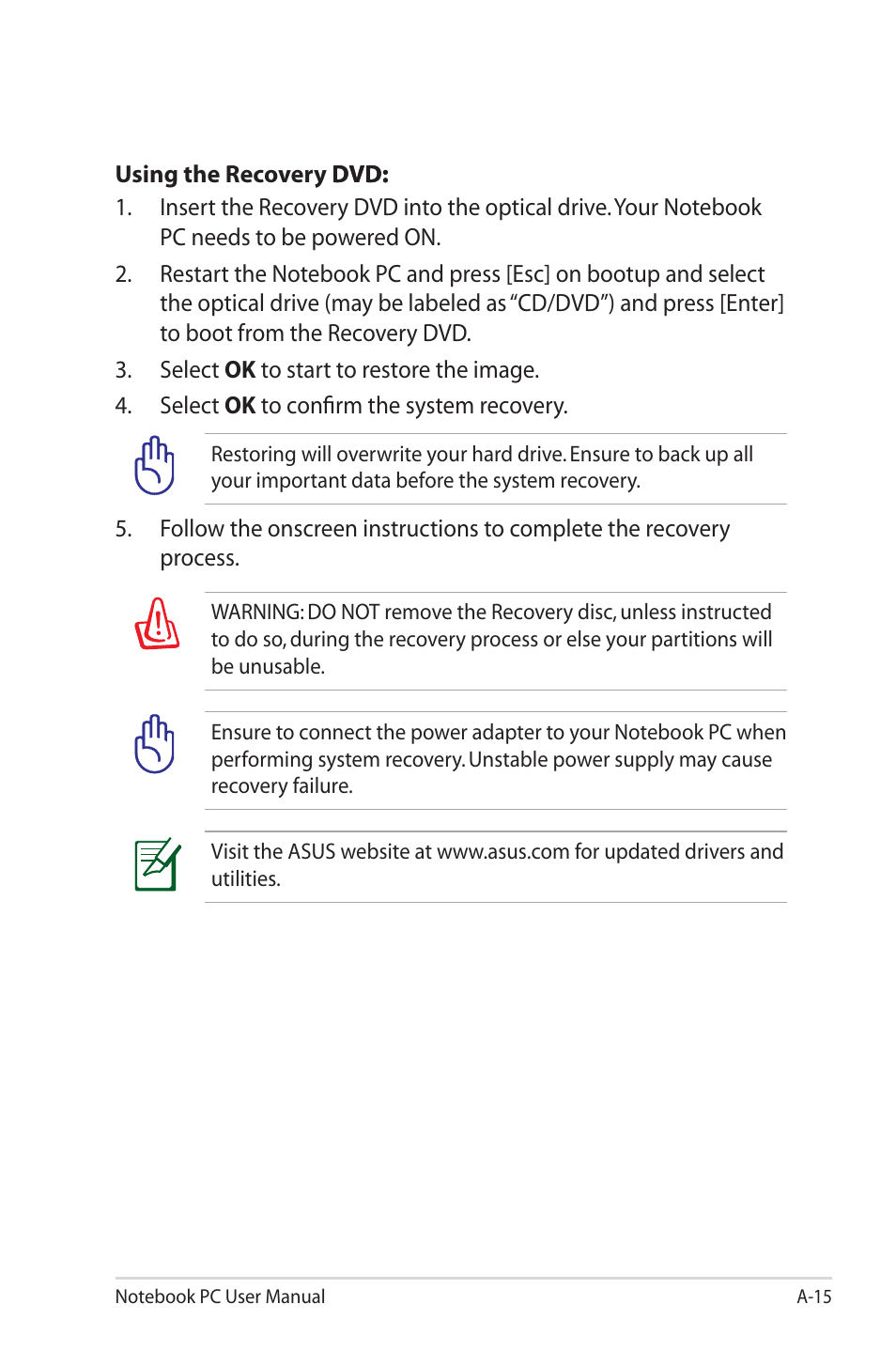 Asus X40U User Manual | Page 83 / 102