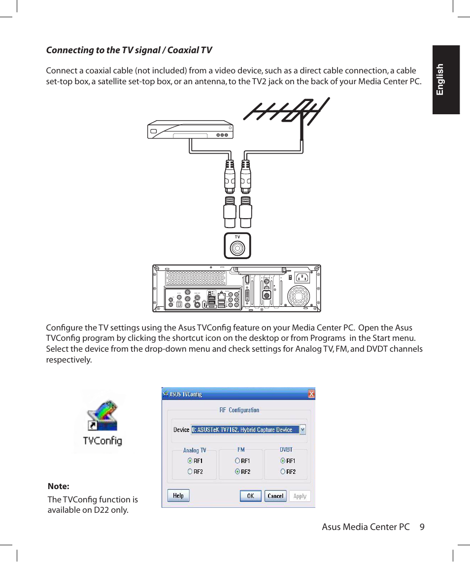 English | Asus Asteio D22 User Manual | Page 15 / 210