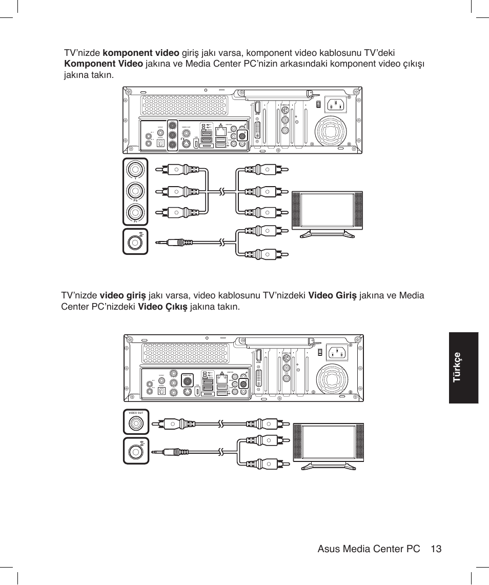 Asus media center pc 13, Türkçe | Asus Asteio D22 User Manual | Page 187 / 210