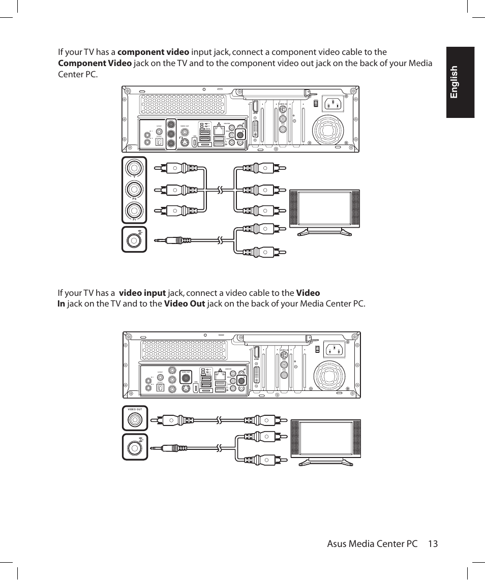 Asus media center pc 13, English | Asus Asteio D22 User Manual | Page 19 / 210