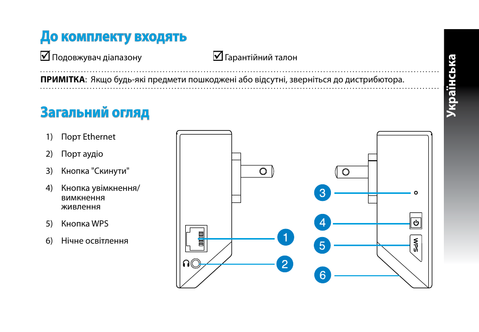 До комплекту входять, Загальний огляд, Укр аїнськ а | Asus RP-N53 User Manual | Page 138 / 155