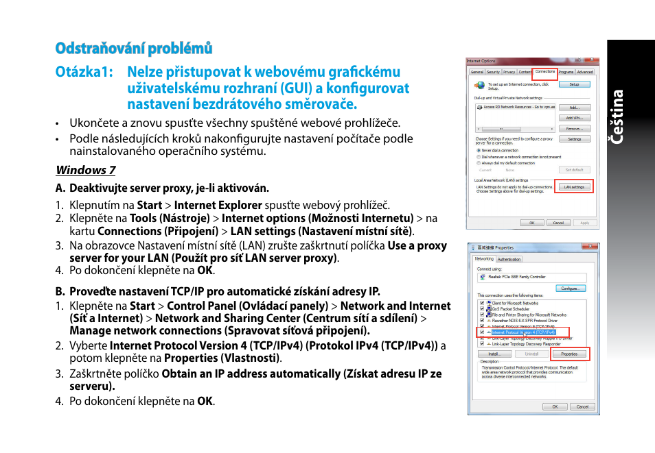 Čeština | Asus RP-N53 User Manual | Page 36 / 155