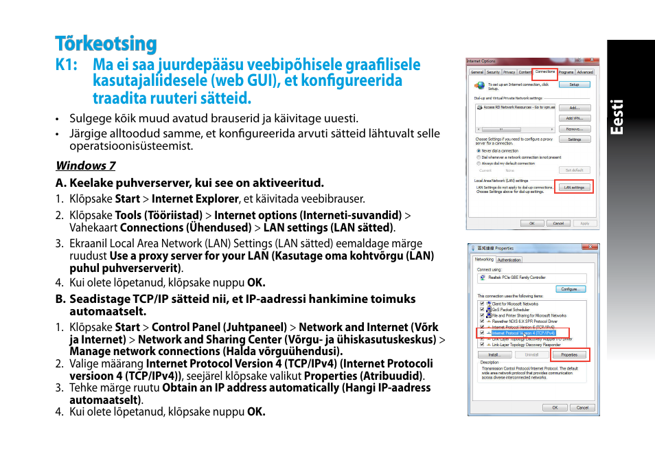 Tõrkeotsing, Eesti | Asus RP-N53 User Manual | Page 54 / 155