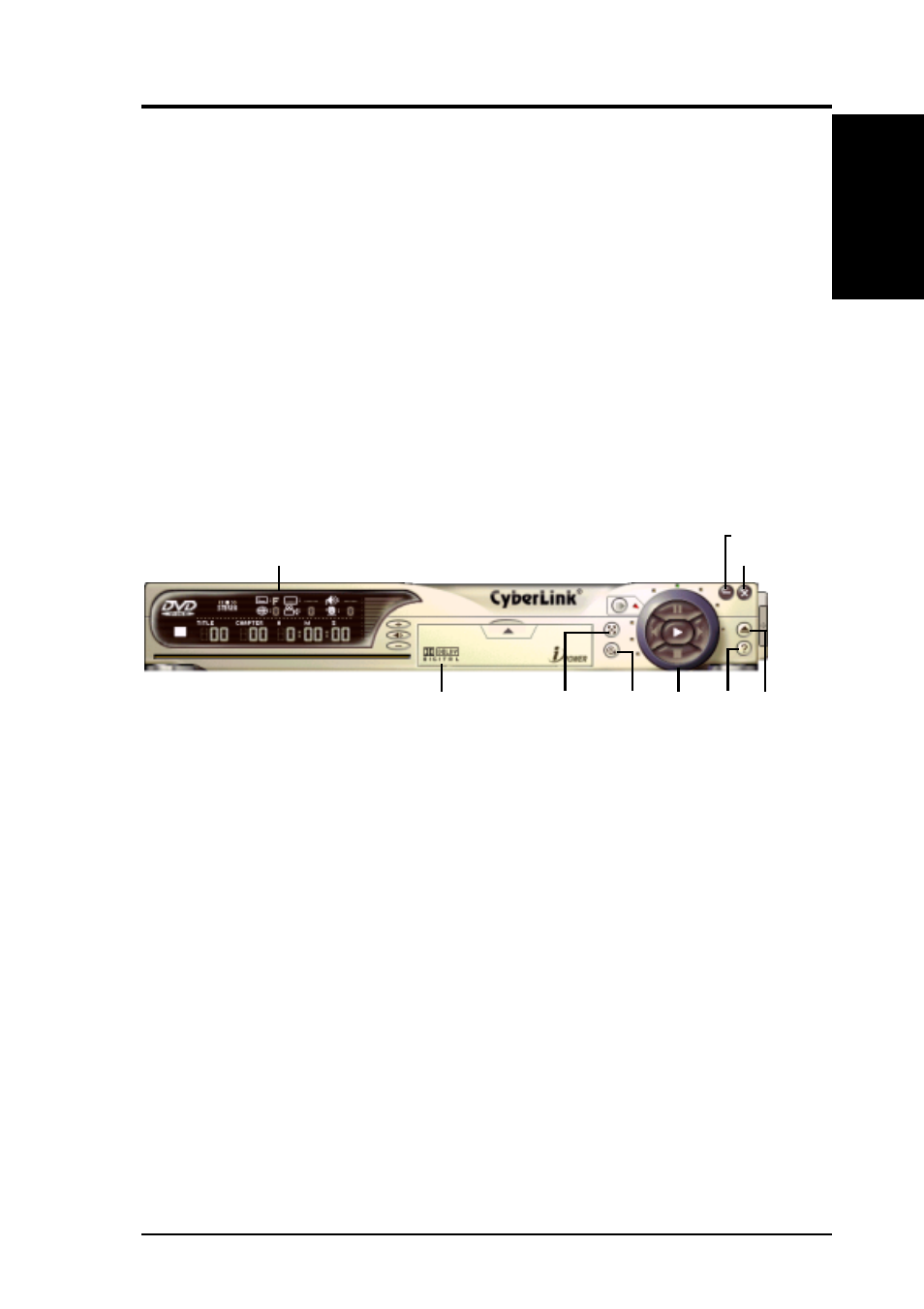 Software reference, 3 cyberlink powerdvd, 1 starting cyberlink powerdvd | 2 cyberlink powerdvd user interface | Asus A7V(MB) User Manual | Page 101 / 112