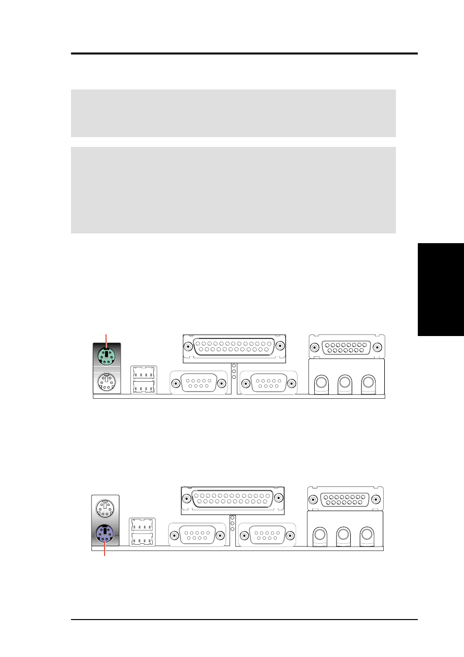 Hardware setup, 8 external connectors | Asus A7V(MB) User Manual | Page 33 / 112