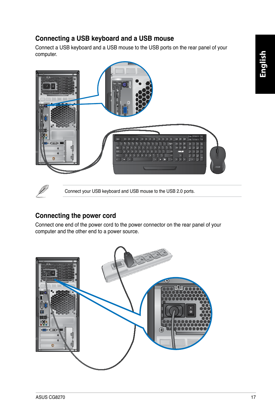 English | Asus CG8270 User Manual | Page 19 / 218