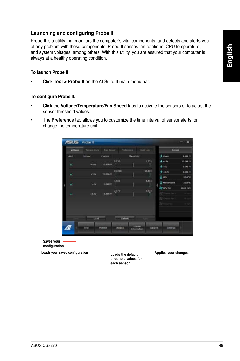 English | Asus CG8270 User Manual | Page 51 / 218