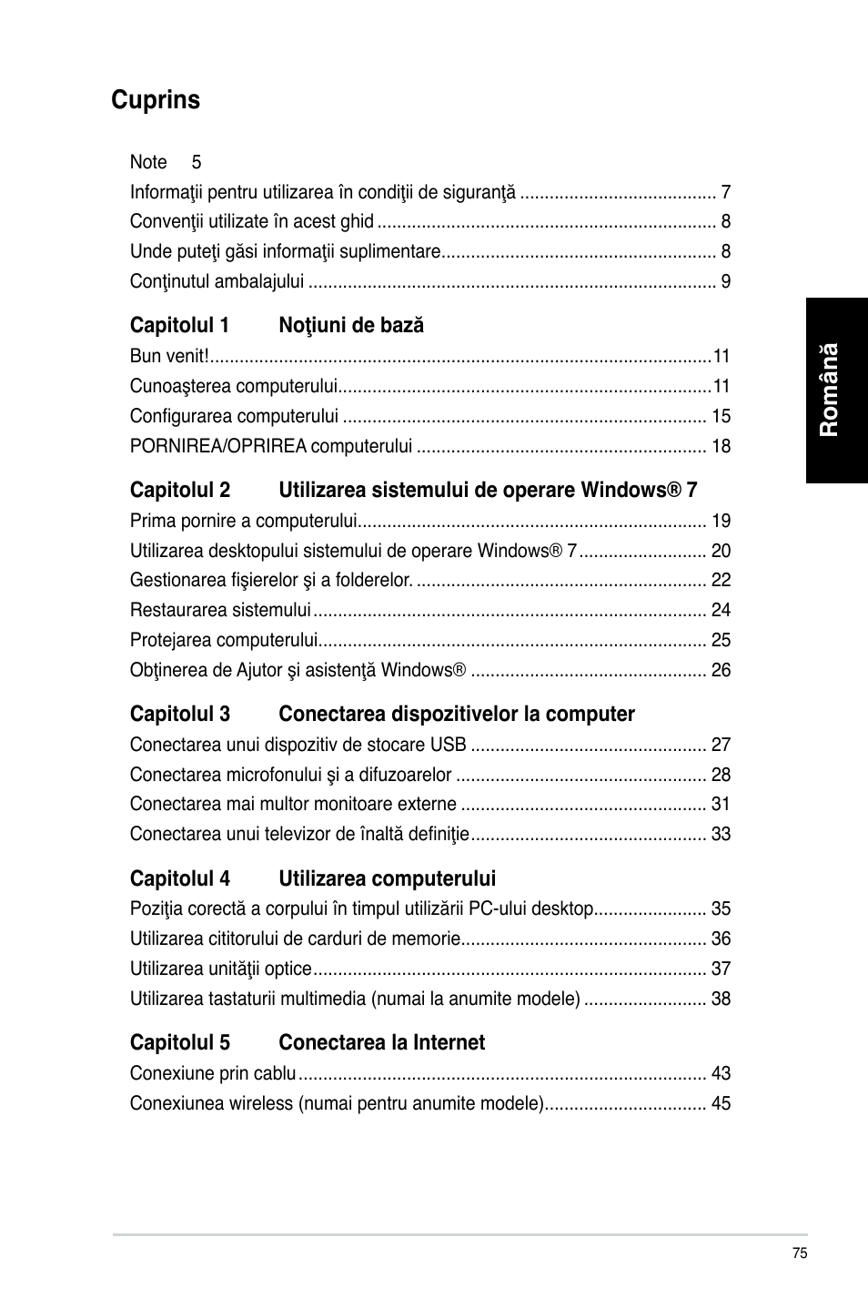 Cuprins | Asus CG8270 User Manual | Page 77 / 218