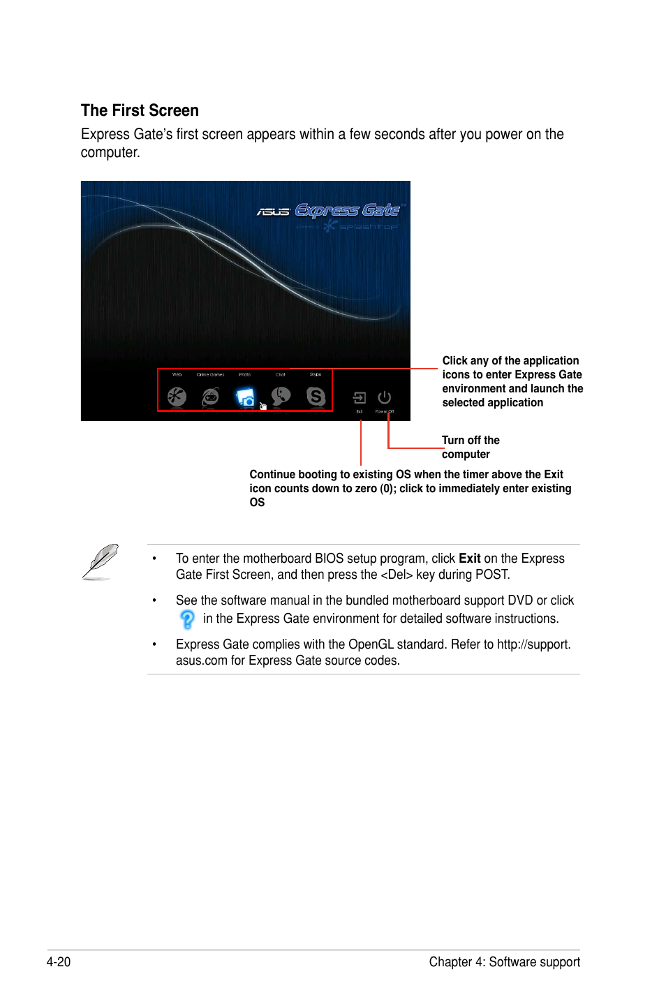 The first screen | Asus P7F7-E WS Supercomputer User Manual | Page 140 / 170