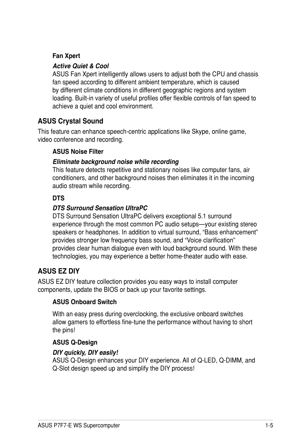 Asus P7F7-E WS Supercomputer User Manual | Page 21 / 170