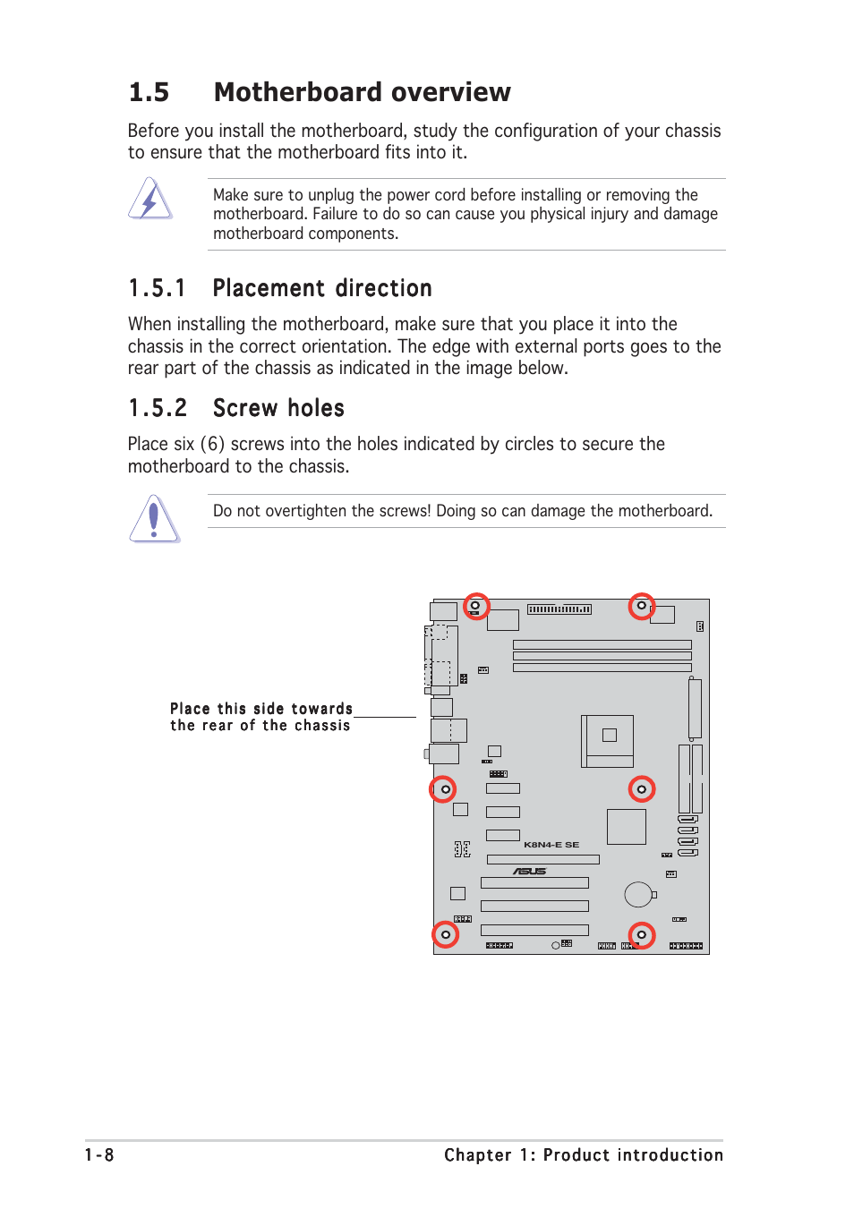 5 motherboard overview | Asus K8N4-E SE User Manual | Page 20 / 90