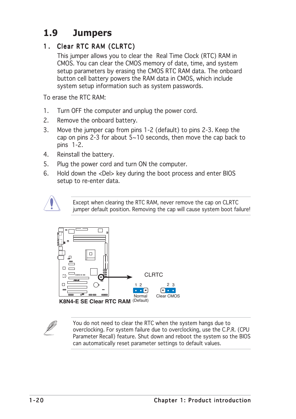 9 jumpers | Asus K8N4-E SE User Manual | Page 32 / 90