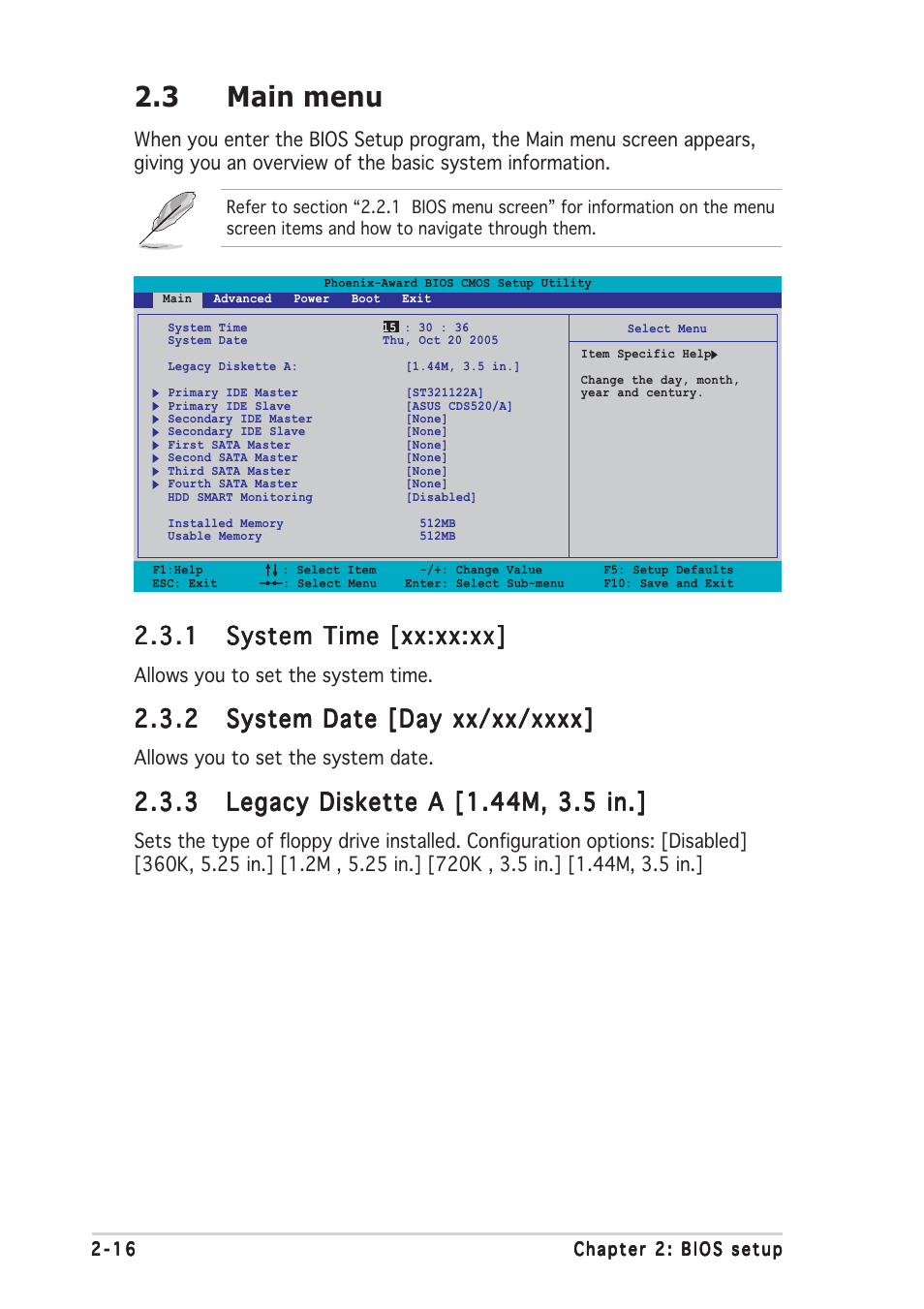 3 main menu | Asus K8N4-E SE User Manual | Page 60 / 90