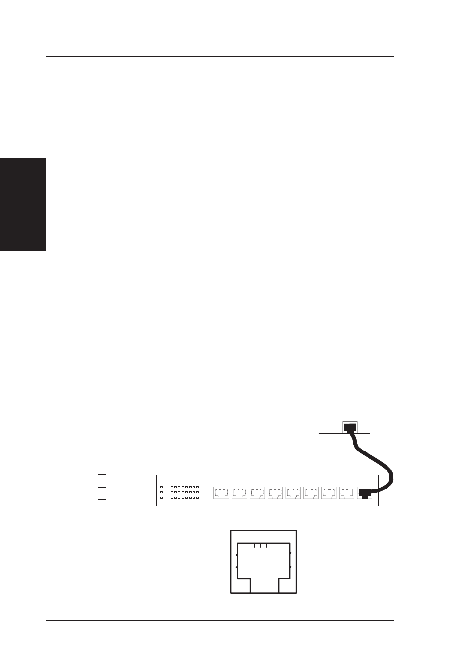 Vii. network interface, Led connectors, Network cable connection | Twisted-pair cable, Rj45 connector, Straight-through cable | Asus P2B-S User Manual | Page 64 / 88