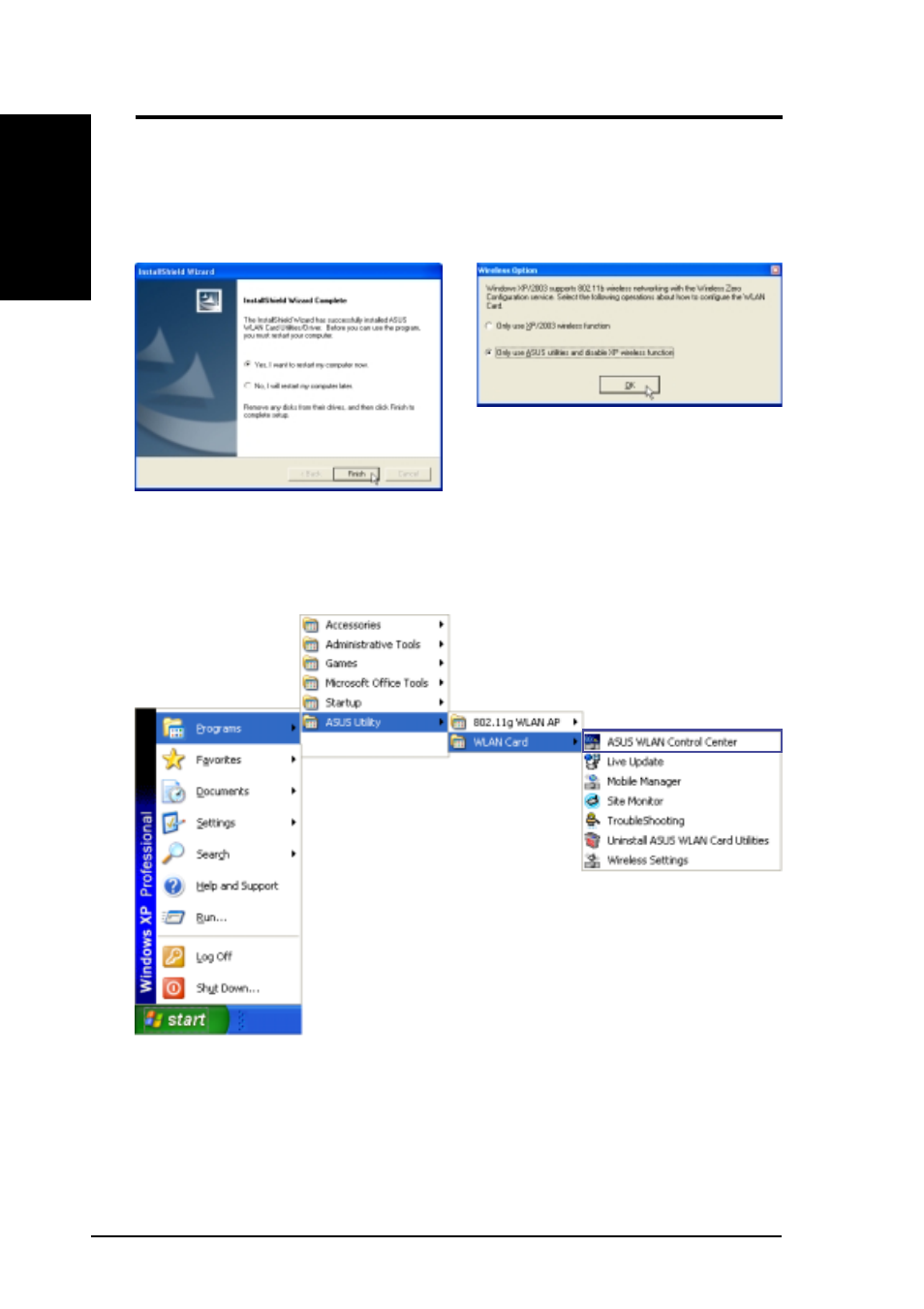 Installing the asus wlan card utilities (cont.), Quick start guide | Asus WL-130 User Manual | Page 6 / 48