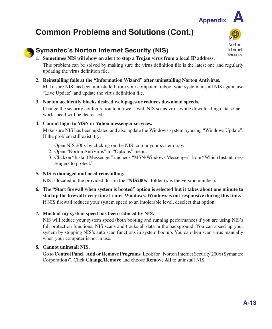 Common problems and solutions (cont.) | Asus F7SR User Manual | Page 67 / 87