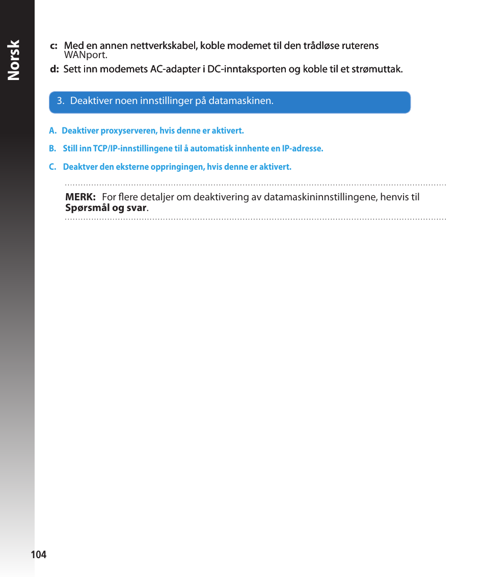 Norsk | Asus RT-N56U User Manual | Page 104 / 168