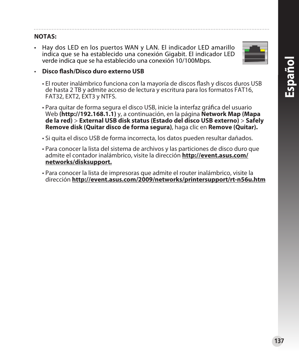 Español | Asus RT-N56U User Manual | Page 137 / 168