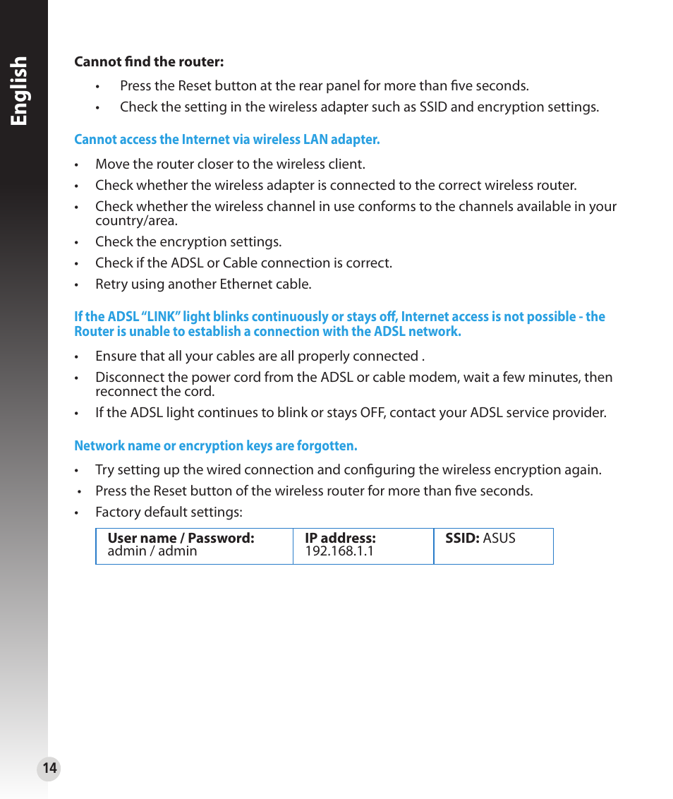 English | Asus RT-N56U User Manual | Page 14 / 168